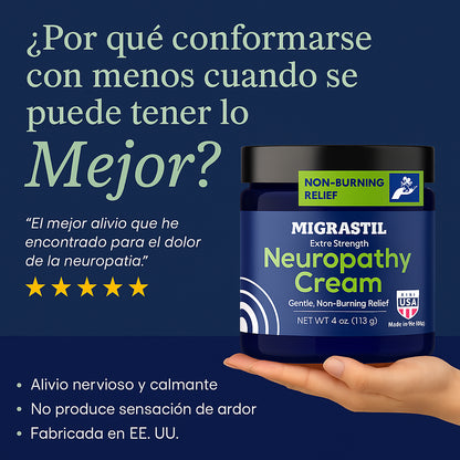 Calma el Ardor y Hormigueo en Minutos – Migrastil Crema Natural para Neuropatía